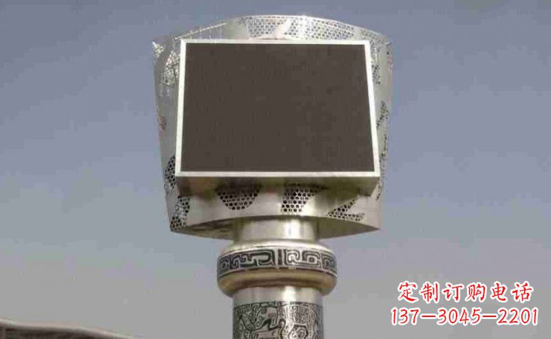 聊城广场火炬不锈钢雕塑_2