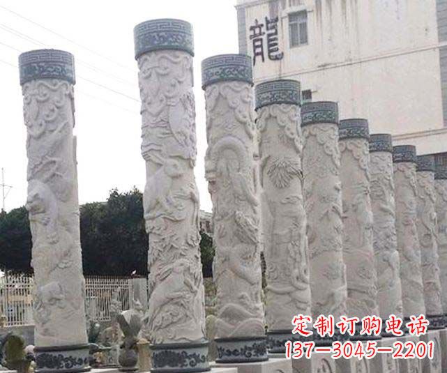 聊城中领雕塑大理石古典龙柱石雕