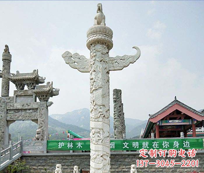 聊城广场景观大理石华表石雕