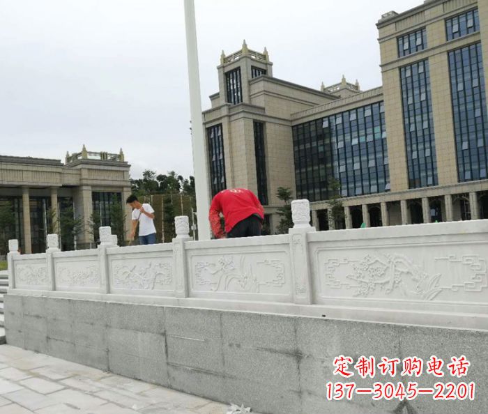 聊城广场景观大理石栏板雕塑 (2)