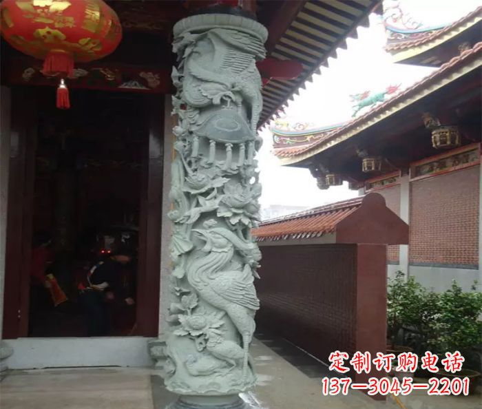 聊城广场景观大理石龙柱石雕_2
