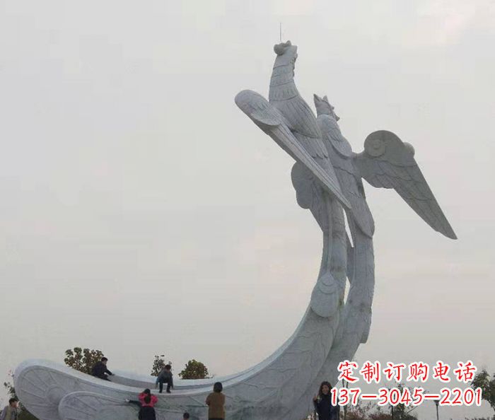 聊城中领雕塑:凤凰石雕,精美瑰丽的艺术品