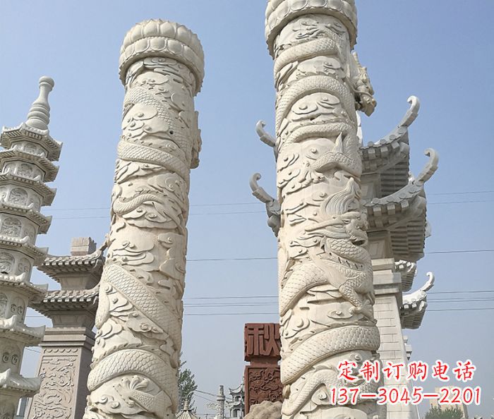 聊城传承雄风,精美绝伦的盘龙柱石雕