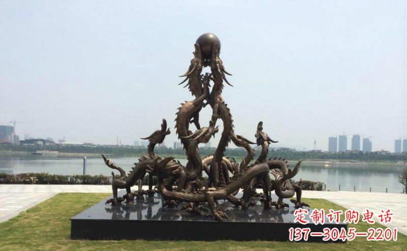 聊城广场九龙不锈钢雕塑