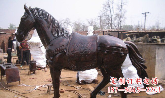 聊城广场骏马小马动物铜雕