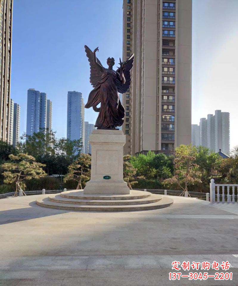 聊城中领雕塑:精致的女神铜雕