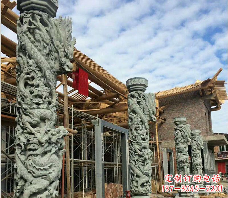 聊城高雅大气的龙柱石雕