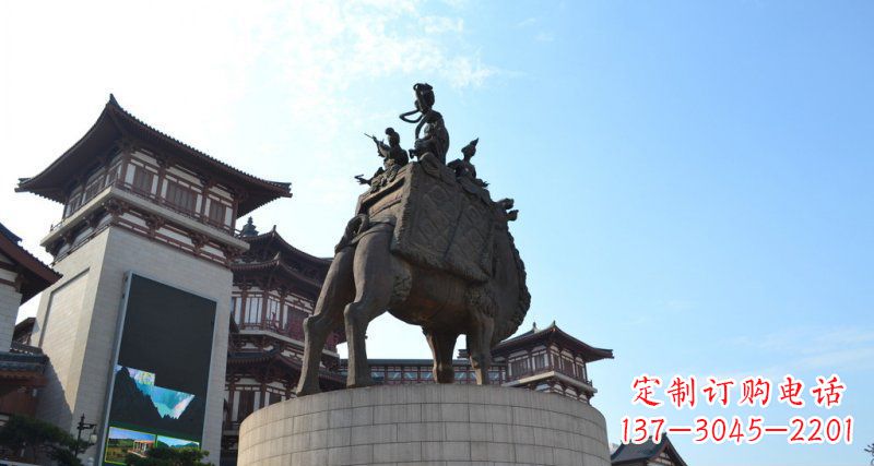 聊城古典经典,丝绸柔情骆驼雕塑