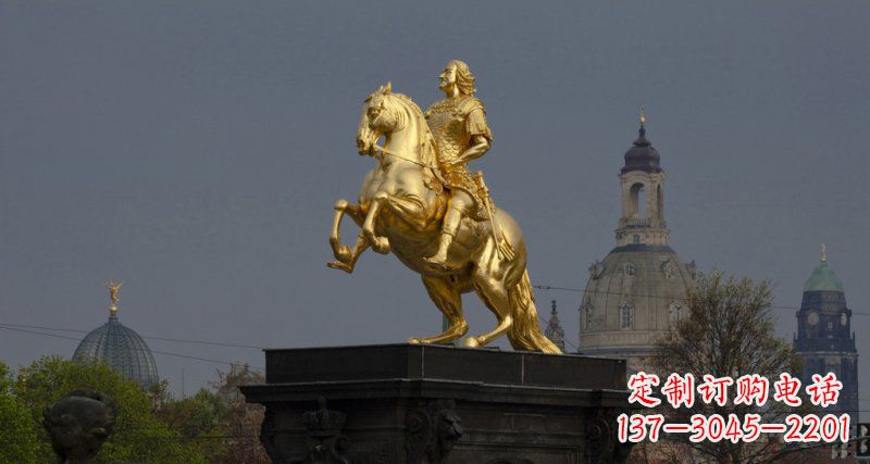 聊城西方风格铜骑马雕塑