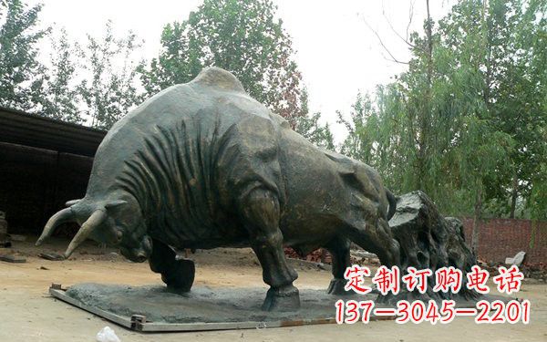 聊城新中国拓荒牛铜雕,传承中国传统文化