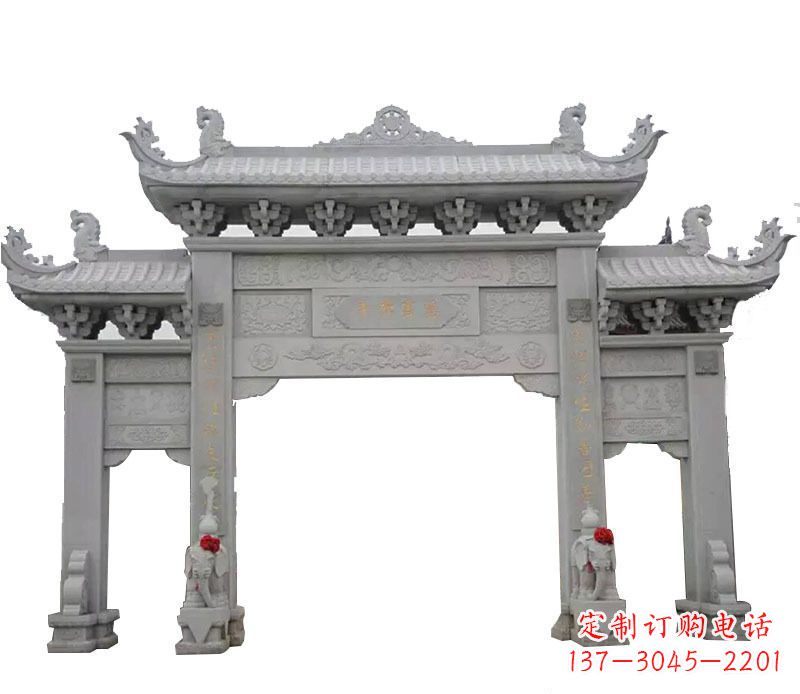 聊城广场牌坊石艺雕塑,增添非凡的景观魅力