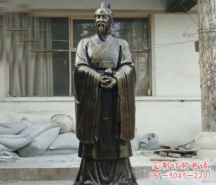 聊城扁鹊人物铜雕塑,高雅栩栩如生