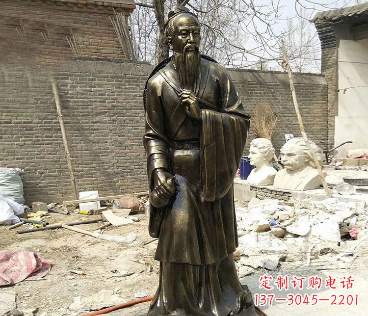 聊城传承医德耀中华——华佗铜雕