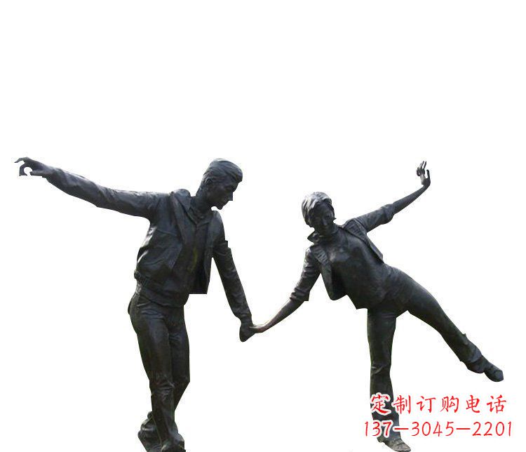 聊城铜恋人雕塑,完美呈现浪漫爱情