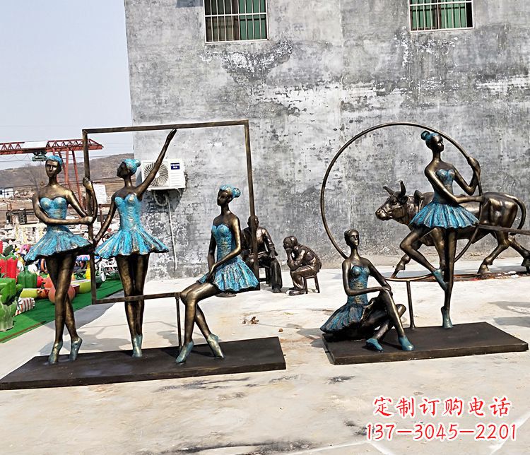 聊城领雕塑-精美女性铜雕塑