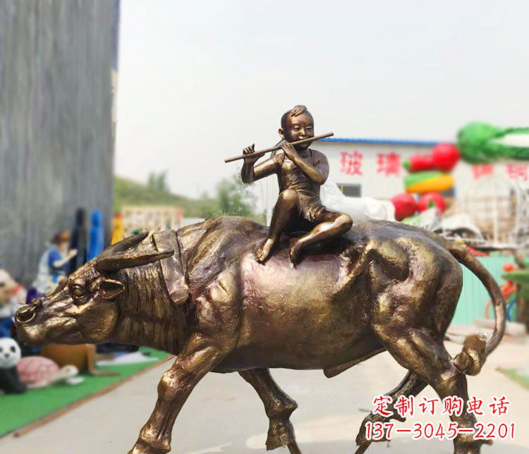 聊城牧童铜雕:唤醒温暖的旅程