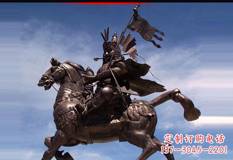 聊城风靡全国的将军人物铜雕塑