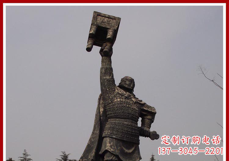 聊城铜雕威武将军雕塑,雕刻极致端庄风采
