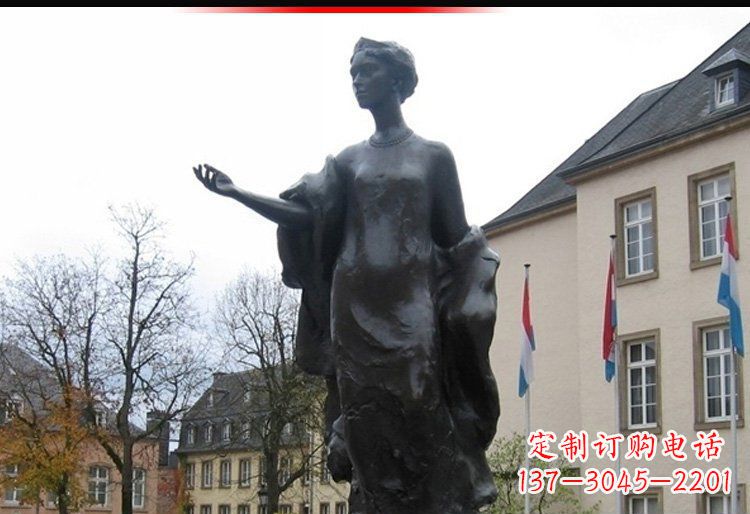 聊城广场铜雕西方美女人物雕塑