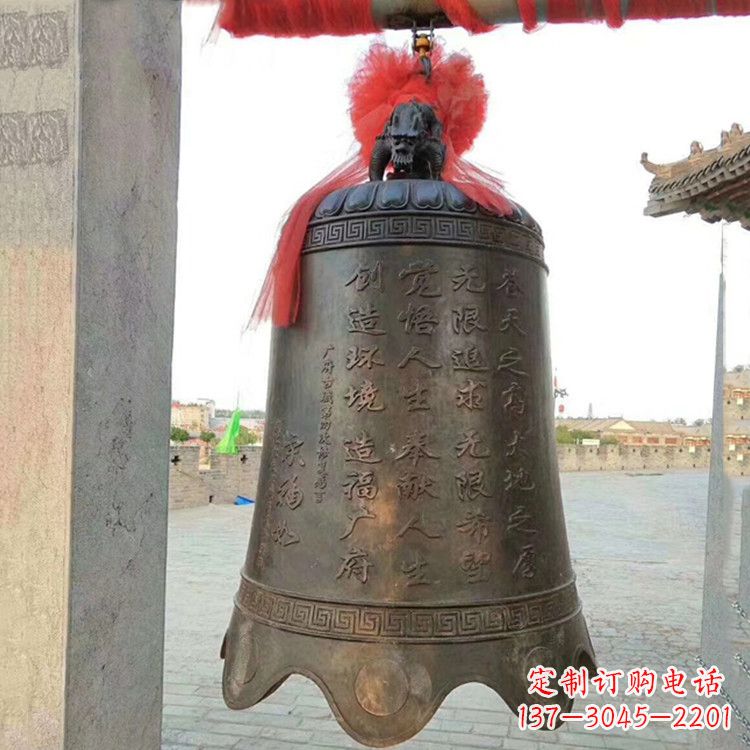 聊城传承经典律动热情——亿领中国领先的广场铜钟雕塑