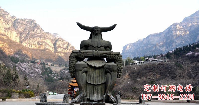 聊城广场炎帝景观铜雕