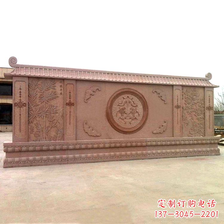 聊城广场影壁石雕