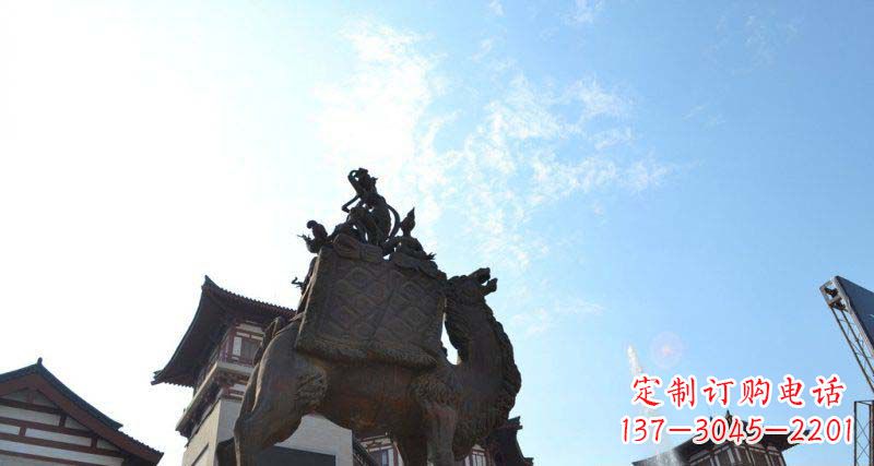 聊城山高水长的传说——大型骆驼景观铜雕