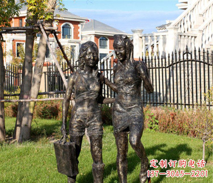 聊城精致温润的女孩铜雕