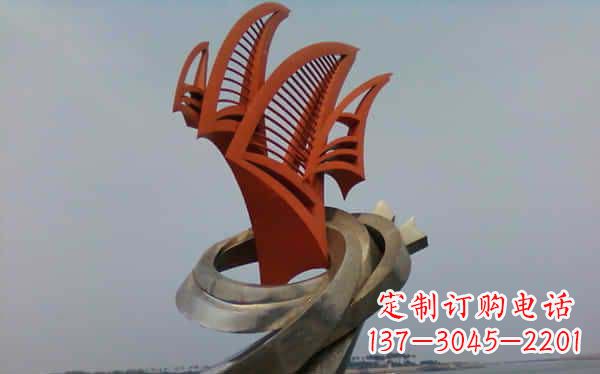 聊城定制不锈钢帆船雕塑