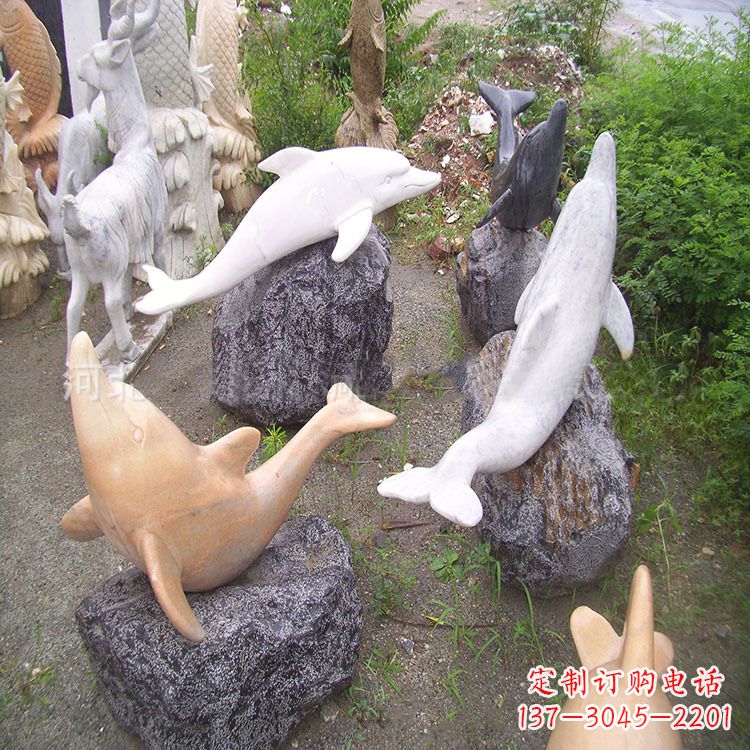 聊城海豚石雕塑