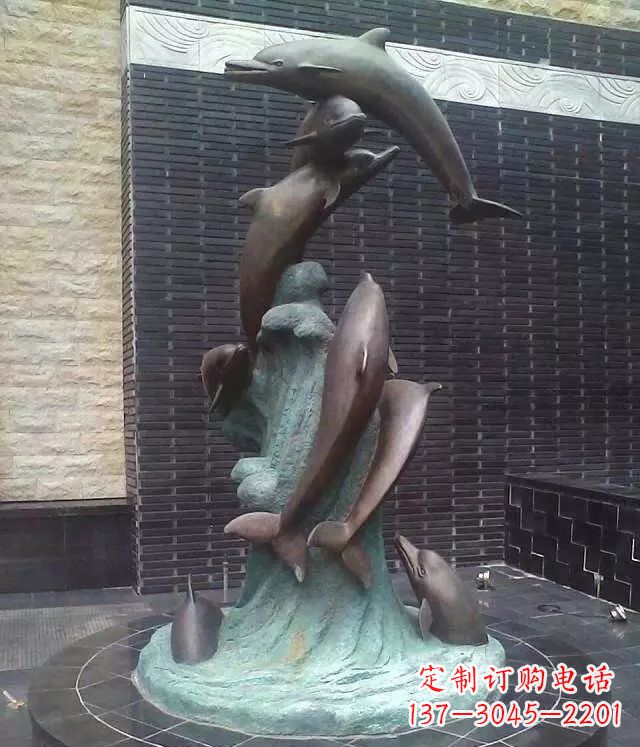 聊城海豚铜雕