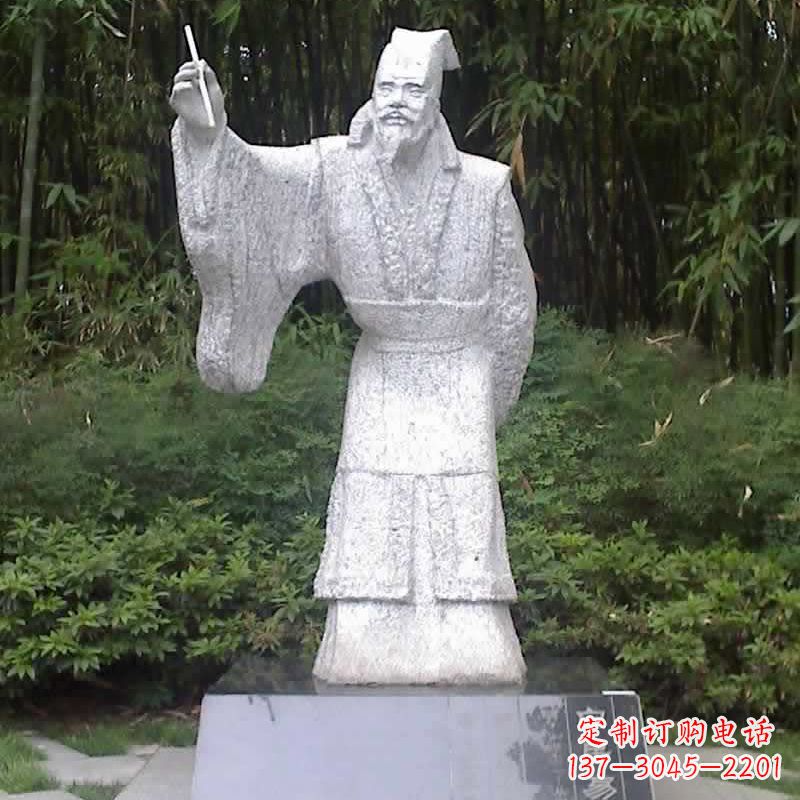 聊城纪念历史文化名人白居易——白玉白居易石雕塑