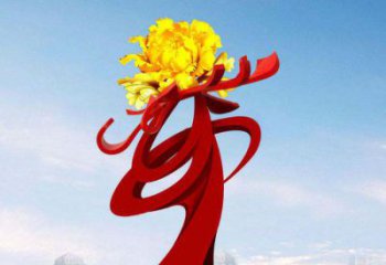 聊城中领雕塑：牡丹花开，把美景永久定格