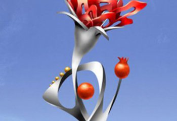 聊城精美不锈钢石榴花雕塑，震撼了审美的眼睛
