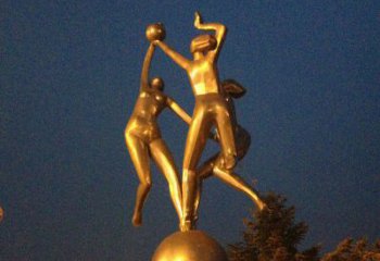 聊城艺术化尽展，欣赏活力女孩景观铜雕