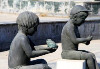 聊城儿童景观铜雕，携带童趣的青蛙