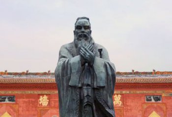 聊城广场青铜孔子像铜鼎