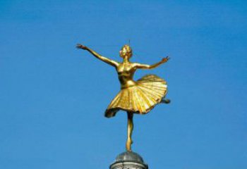 聊城精美手工跳芭蕾舞的西方女人铜雕