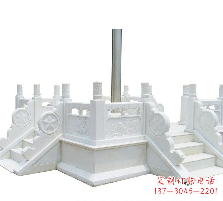 聊城汉白玉部队升旗台雕塑