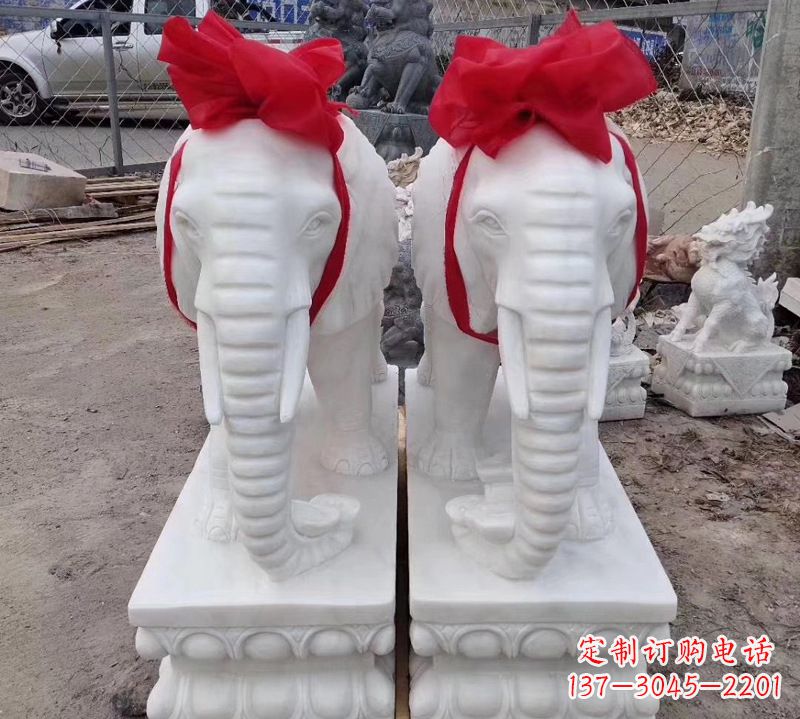 聊城汉白玉大象石雕