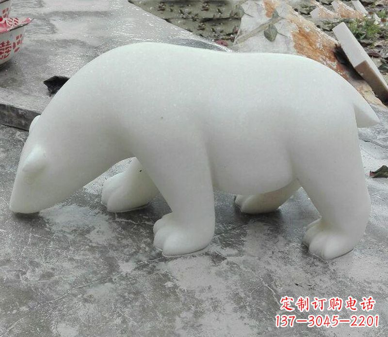 聊城汉白玉动物雕塑·北极熊