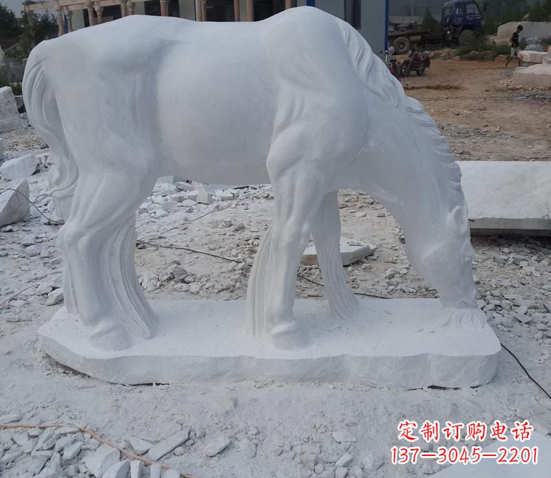 聊城汉白玉动物马雕塑是由中领雕塑定制的一款精…