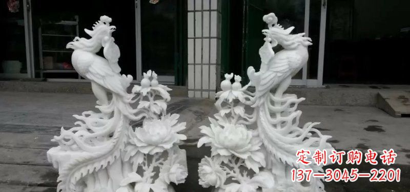 聊城中领雕塑汉白玉凤凰雕塑