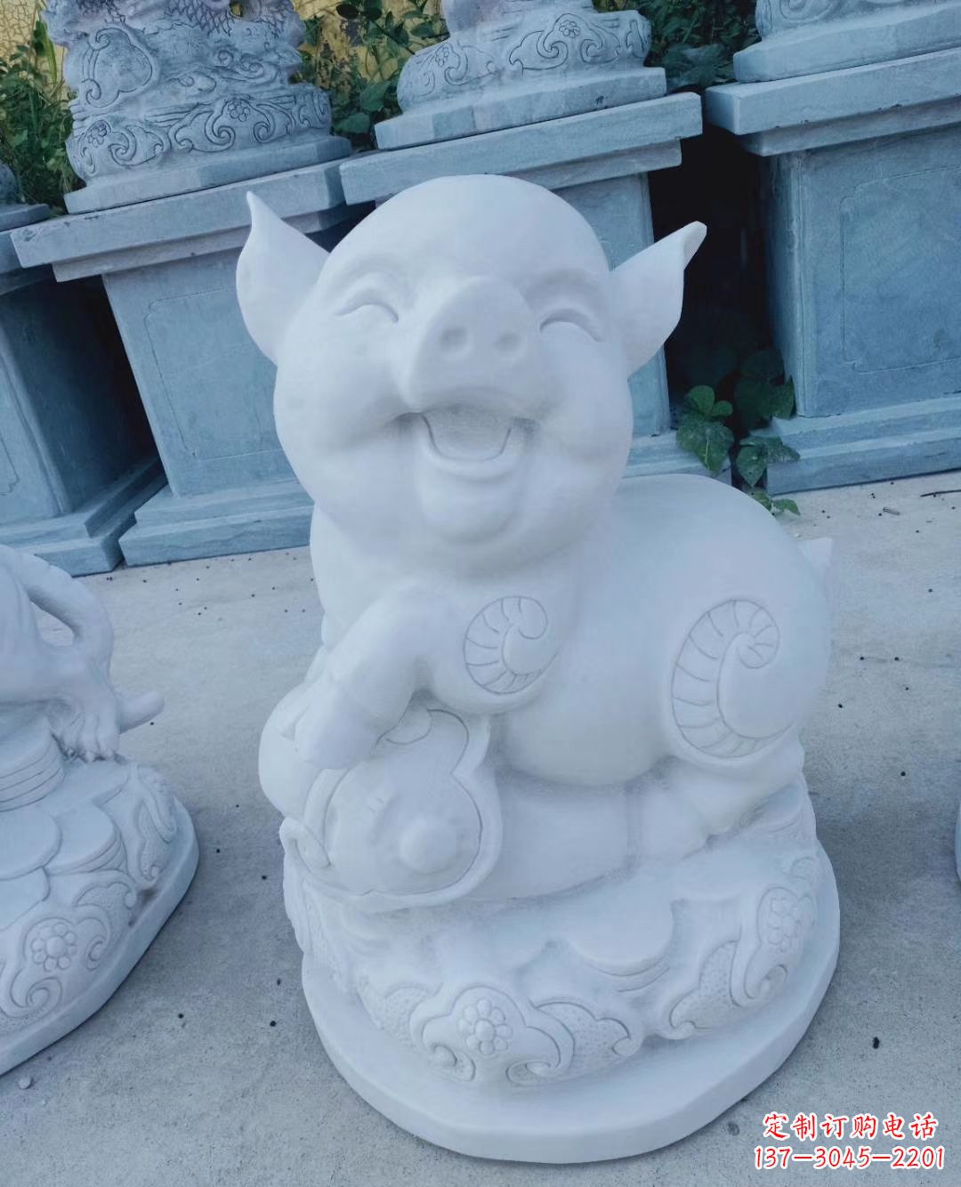 聊城领雕塑--汉白玉公园动物十二生肖石雕