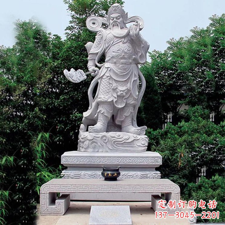 聊城汉白玉关公神像