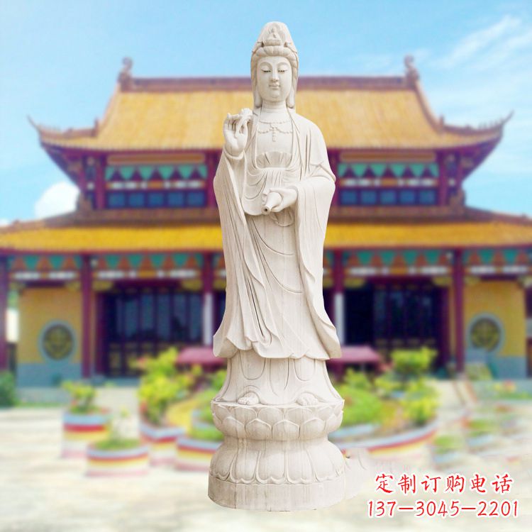 聊城精美观音石雕,给你灵动的祝福