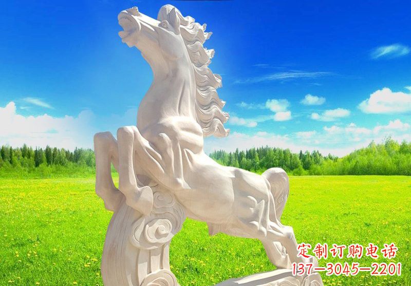聊城汉白玉广场奔马石雕
