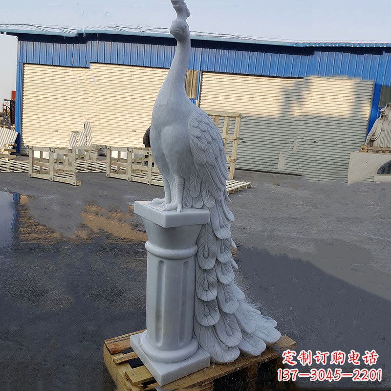 聊城汉白玉孔雀雕塑,传承艺术精髓