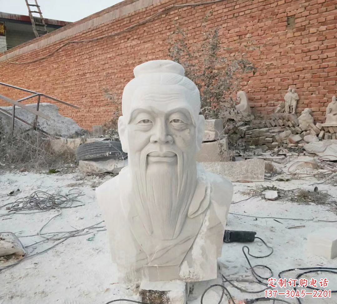 聊城汉白玉孔子雕塑校园烈士名人石雕