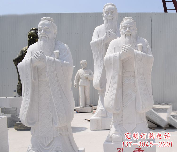 聊城汉白玉孔子石雕——传承古代文明,流传着智慧